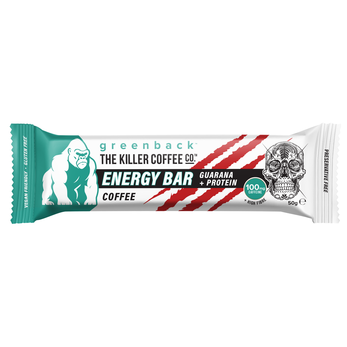 Killer Coffee X Greenback Protein Energy Bars - 12 Pack
