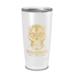 stainless steel double-walled killer coffee tumbler white