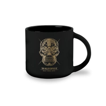 Ceramic Killer Coffee Mug Black and Gold