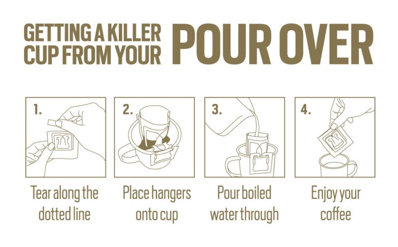 killer drip coffee bags instructions how to brew pour over
